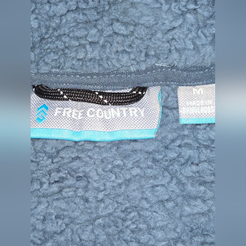 Free Country Women's Blue Fleece Zip-Up Vest - Picture 9 of 11